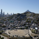 A general view shows the rough Cerro de la Campana neighbourhood in Monterrey
